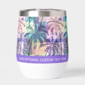 Motif de palmiers de texte personnalisé (Arrière)