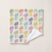 Motif de palmiers tropicaux colorés (Gant de toilette)