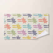 Motif de palmiers tropicaux colorés (Serviette à main)