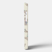 Motif de papillon crème brun nom rose coque ipad (Verso / Gauche)