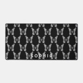 Motif de papillon diamant, Nom gras sur noir (Recto)