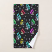 Motif de papillon noir coloré (Serviette à main)