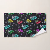 Motif de papillon noir coloré (Serviette à main)