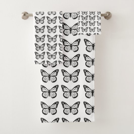 Motif de papillon noir et blanc (En situation)