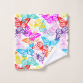 Motif de papillons multicolores (Gant de toilette)