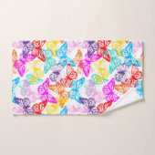 Motif de papillons multicolores (Serviette à main)