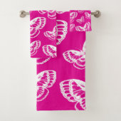 Motif de papillons rose et blanc (En situation)