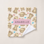 Motif De Parfums, Mignons Parfums, Coeurs, Votre N (Gant de toilette)