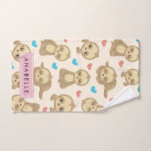 Motif De Parfums, Mignons Parfums, Coeurs, Votre N (Serviette à main)