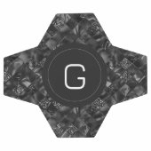 Motif de Parties scintillant moderne Monogramme Bl (Plat)