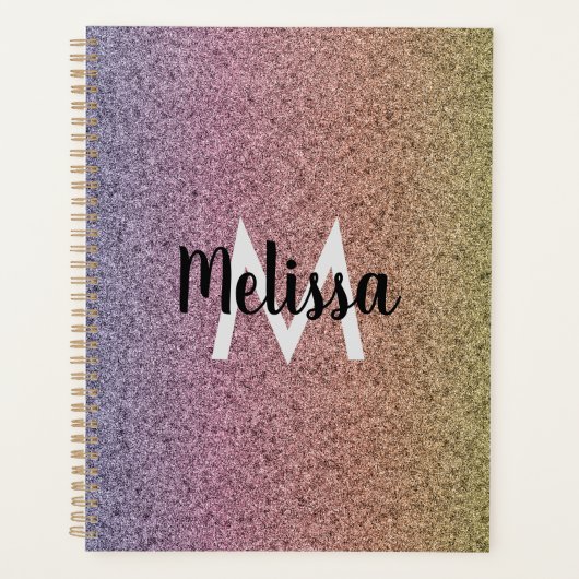 Motif de Parties scintillant Rainbow Faux initial (Devant)