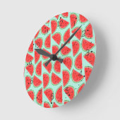 Motif de pastèque - horloge murale avec des (Angle)