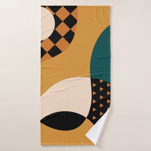Motif de patchwork abstrait géométrique moderne, o (Serviette de bain)