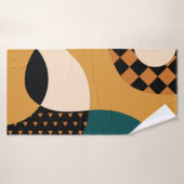Motif de patchwork abstrait géométrique moderne, o (Serviette de bain)