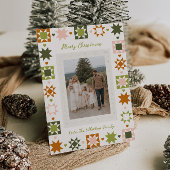 Motif de patchwork Carte de Noël Quelle année