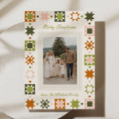 Motif de patchwork Carte de Noël Quelle année