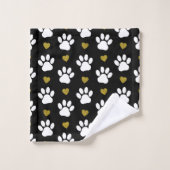 Motif De Pâtes, Pâtes De Chien, Pâtes Blanches, Co (Gant de toilette)