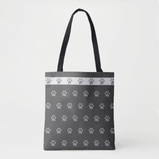 Motif de patte d'animal de compagnie sur sac fourr (Devant)
