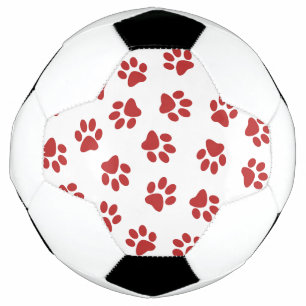 Motif de pattes, pattes de chien, pattes rouges