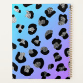 Motif de peau d'animal de léopard bleu noir (Dos)