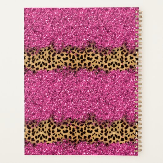 Motif de peau d'animal léopard noir et rose (Dos)