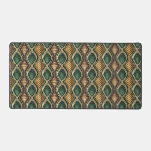 Motif de peau de serpent diamanté émeraude et or