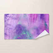 Motif de peinture bleu violet et rose (Serviette à main)