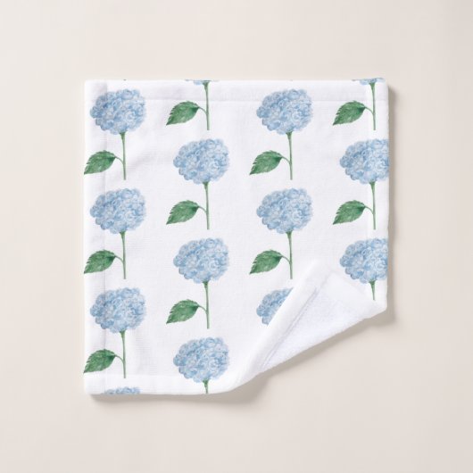 Motif de peinture de fleur d'hortensia bleu (Gant de toilette)