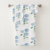 Motif de peinture de fleurs d'hortensia bleu (En situation)