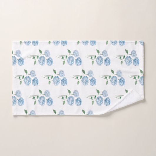 Motif de peinture de fleurs d'hortensia bleu (Serviette à main)