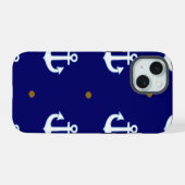 motif de petites ancres blanches (Verso Horizontal)