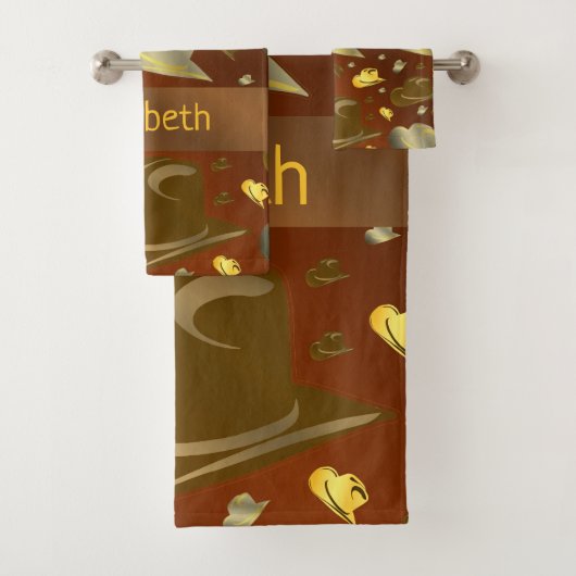 motif de petits casquettes de cow-boy dans les ton (En situation)