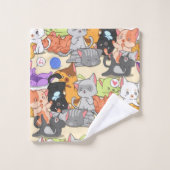 Motif de petits chats mignons (Gant de toilette)