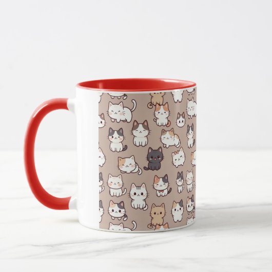 Motif de photo de chats, Mug (Gauche)