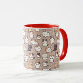 Motif de photo de chats, Mug (Devant droit)