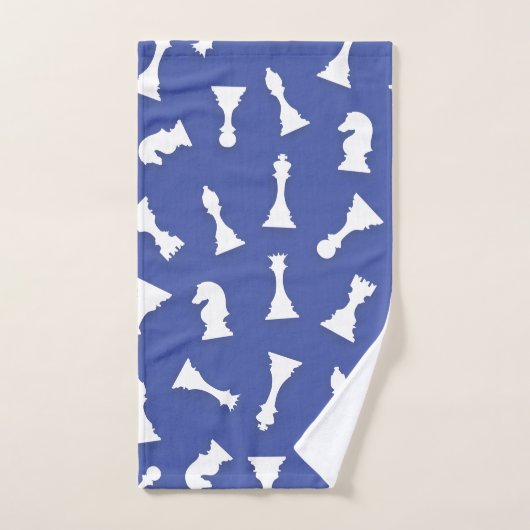 Motif de pièces d'échecs - sans couture - Joueurs (Serviette à main)