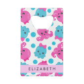 Motif de pieuvre, Pieuvre mignonne, Mer, Votre Nom (Dos)