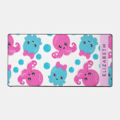 Motif de pieuvre, Pieuvre mignonne, Mer, Votre Nom (Recto)