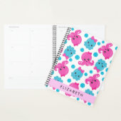 Motif de pieuvre, Pieuvre mignonne, Mer, Votre Nom (Devant avec enveloppe)