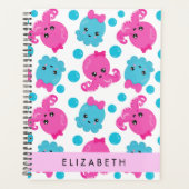 Motif de pieuvre, Pieuvre mignonne, Mer, Votre Nom (Devant)