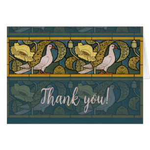 Motif de pigeon de poisson d'art nouveau antique V