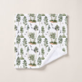 Motif de pins rustiques (Gant de toilette)