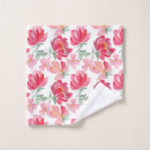 Motif de pivoine d'aquarelle (Gant de toilette)