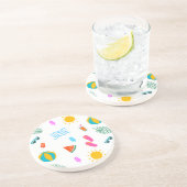 Motif de plage d'été Dessous de verre Sandstone (Côté)