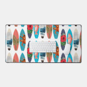 Motif de planches de surf colorées rétro (Clavier et souris)
