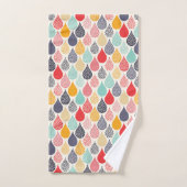 Motif de point d'art pop Raindrop (Serviette à main)