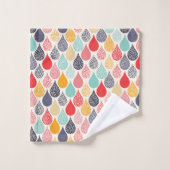 Motif de point d'art pop Raindrop (Gant de toilette)