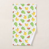 Motif de point de polka de fruit tropical (Serviette à main)