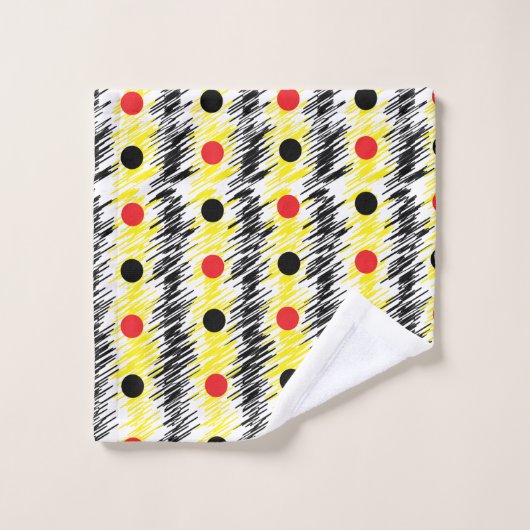 Motif de point de Polka Scribble Abstrait (Gant de toilette)