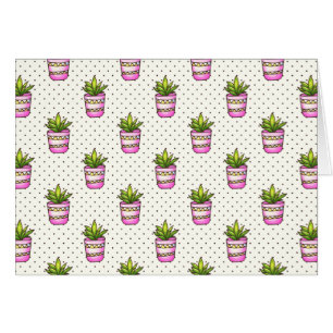 Motif de point Polka Succulent Aquarelle